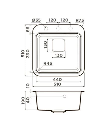Кухонная мойка Omoikiri Tasogare 51-GR Artgranit/Leningrad grey