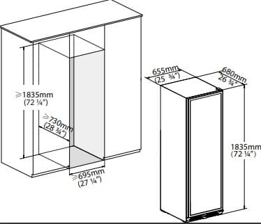 Отдельностоящий винный шкаф Temptech GRN280DS