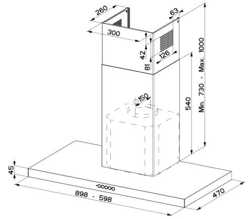 Пристенная вытяжка Faber BELLA EV8 TC X A60