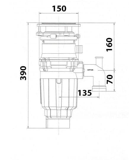 Измельчитель пищевых отходов Bone Crusher BC910 Slim Line