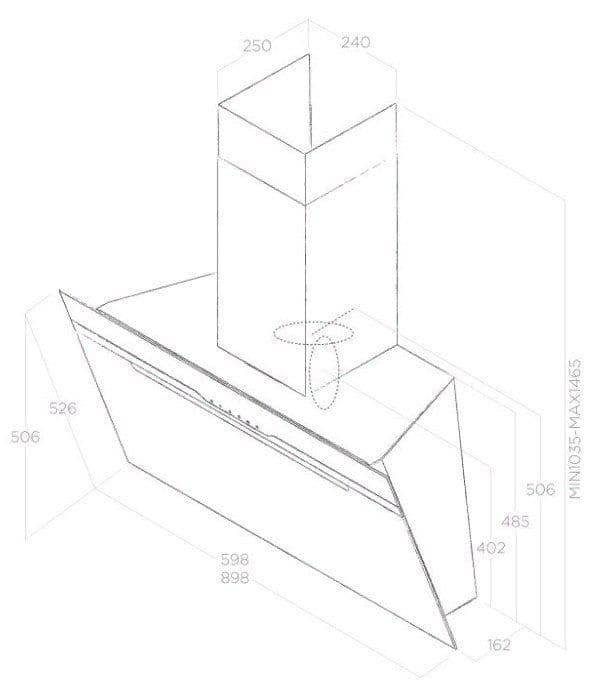 Пристенная вытяжка Elica MAJESTIC NO DRIP BL/A/90