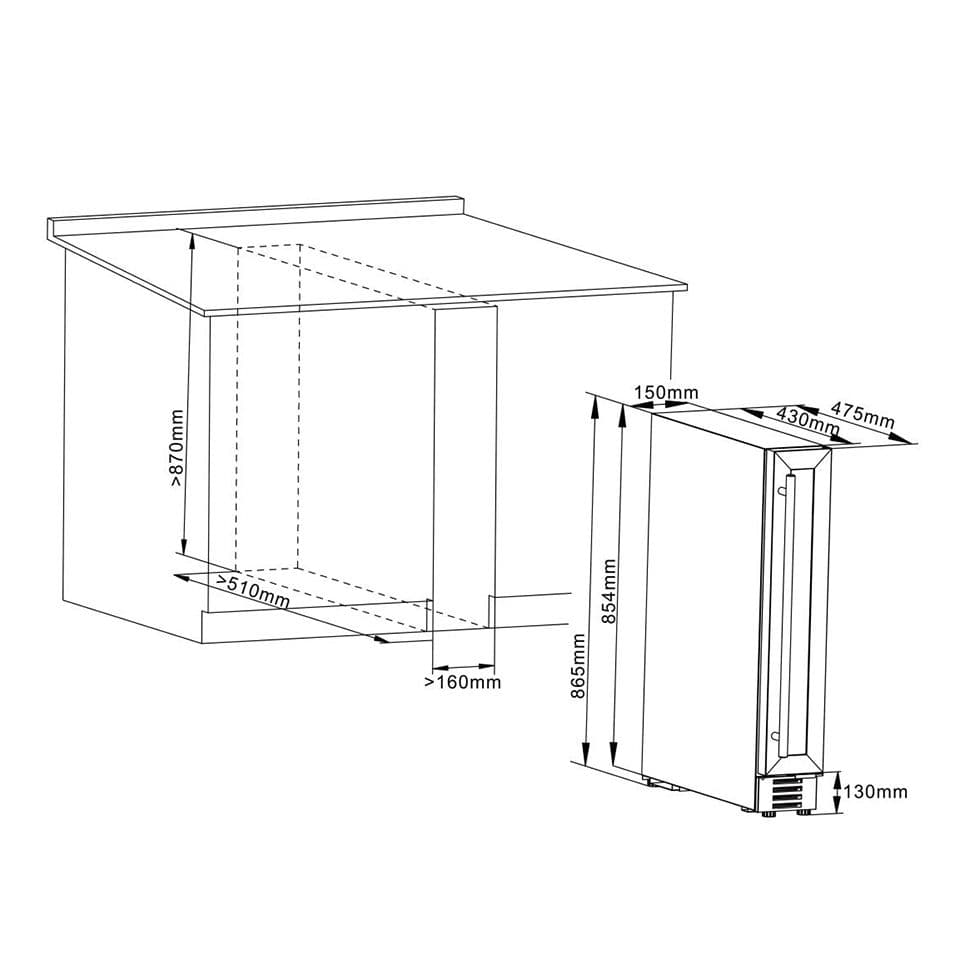 Встраиваемый винный шкаф Cellar Private CP007B