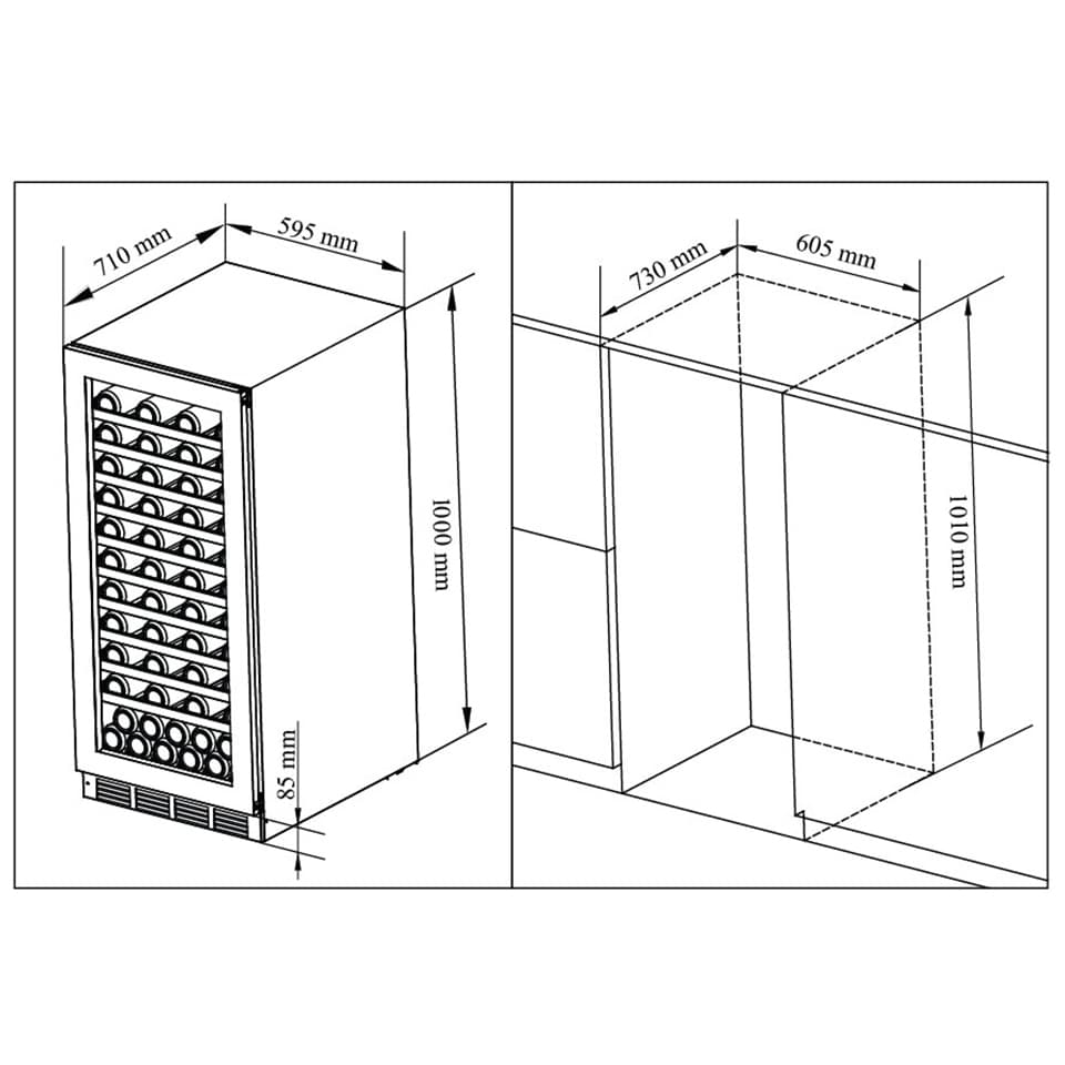 Встраиваемый винный шкаф Cavanova CV090T