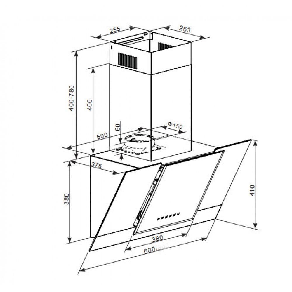 Пристенная вытяжка Kaiser AT 6438 FW Eco