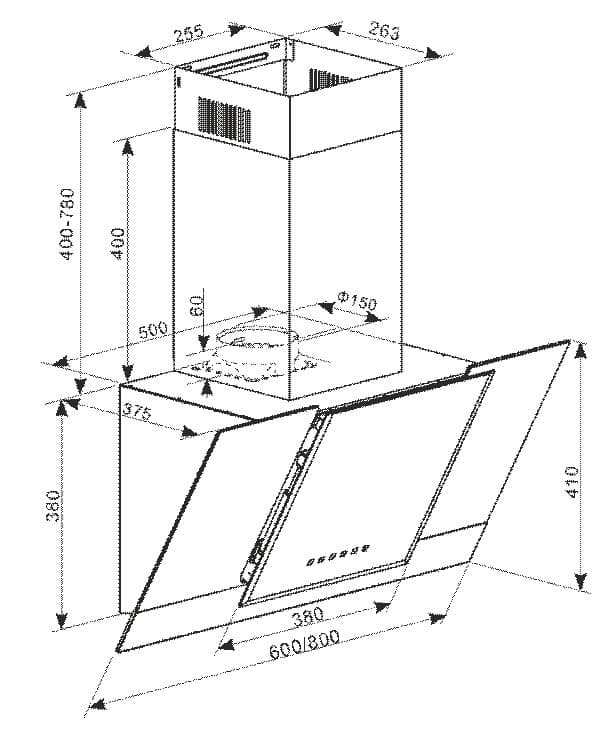 Пристенная вытяжка Kaiser AT 8438 FW Eco