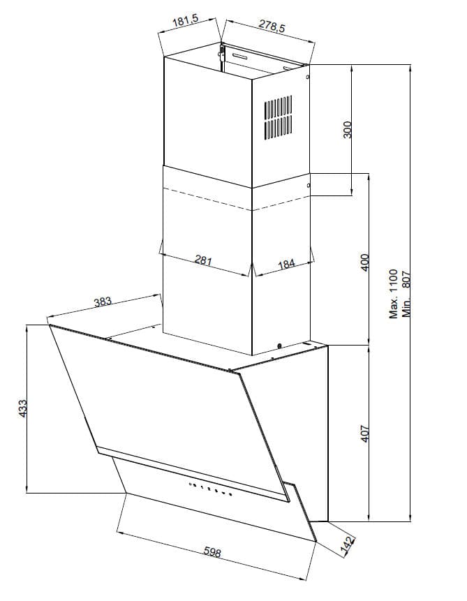 Пристенная вытяжка Kuppersberg F 600 C