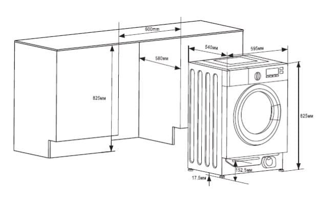 Встраиваемая стиральная машина Maunfeld MBWM148S
