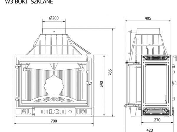 Дровяная печь Kaw-Met W3 PB