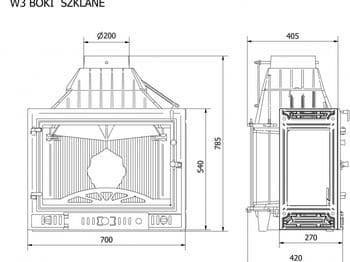 Дровяная печь Kaw-Met W3 LB