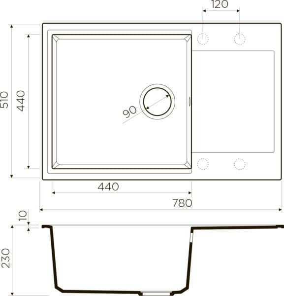 Кухонная мойка Omoikiri Daisen 78-LB-SA Artgranit/бежевый