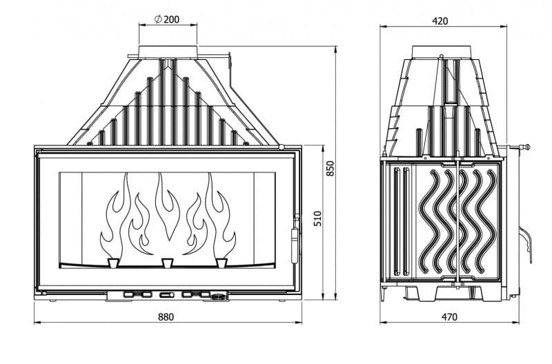 Дровяная печь Kaw-Met W12