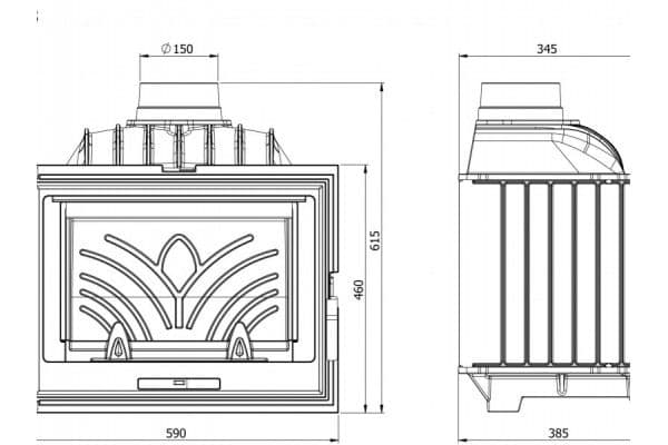 Дровяная печь Kaw-Met W13