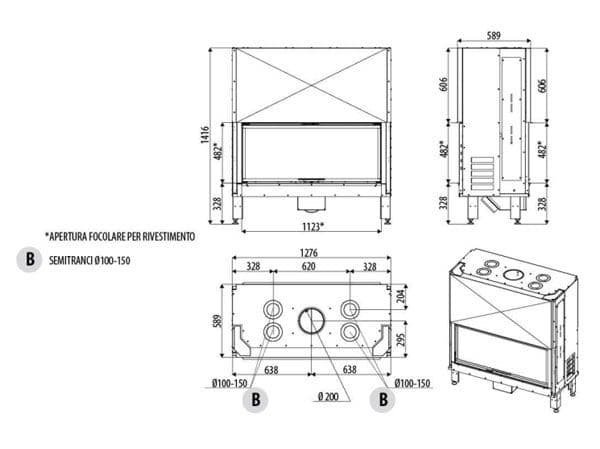 Дровяная печь MCZ Plasma 115B Wood