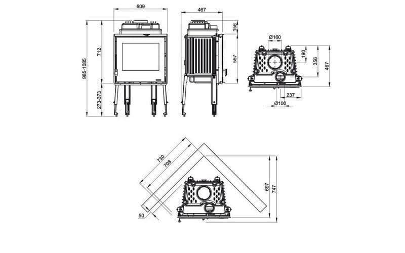 Дровяная печь La Nordica Focolare 60 Piano