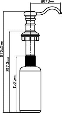 Дозатор Omoikiri OM-01-GR латунь/Leningrad Grey