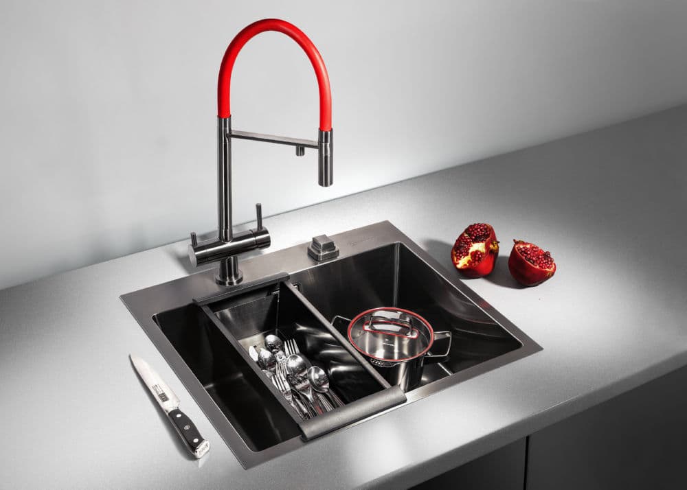 Коландер Omoikiri CO-02-PVD-GM нерж. сталь/вороненая сталь