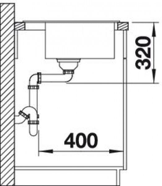 Кухонная мойка Blanco DALAGO 45 темная скала