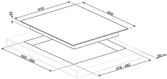 Газовая варочная панель Smeg PX164L