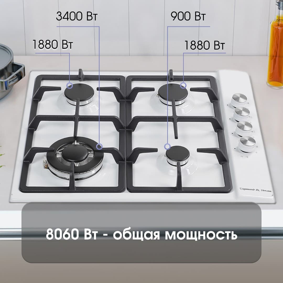 Газовая варочная панель Zigmund&Shtain GN 98.61 W