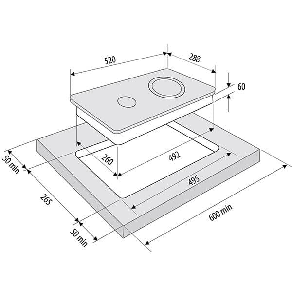 Электрическая варочная панель Fornelli PVA 30 ORSA BL