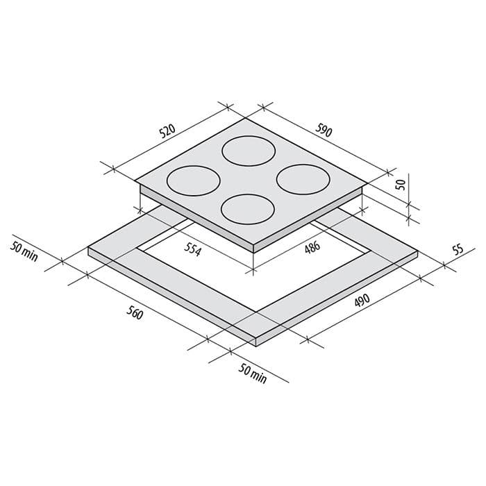 Электрическая варочная панель Fornelli PVA 60 BRILLARE