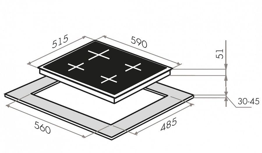 Газовая варочная панель Maunfeld EGHG.64.23CB/G