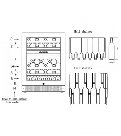 Отдельностоящий винный шкаф Vestfrost W 45