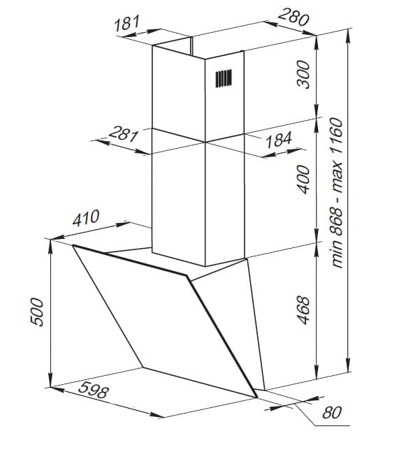 Пристенная вытяжка Kuppersberg F 660