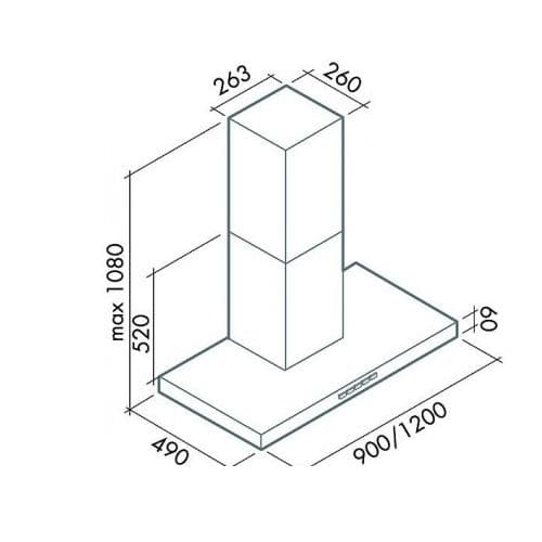 Пристенная вытяжка Falmec PLANE NRS 90 IX